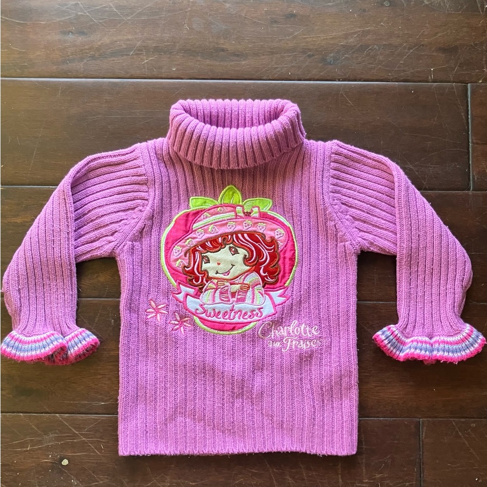 2007 Strawberry Shortcake Icon Purple Sweater Kids